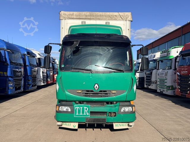 Plattewagen met zeil RENAULT MIDLUM 290 DXI / SCHLAFKABINE / EURO 5