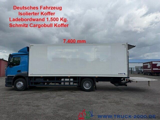 Sandučar kamion Mercedes-Benz Antos 1830 Isolierter Koffer 7.40m LBW 1.5t.