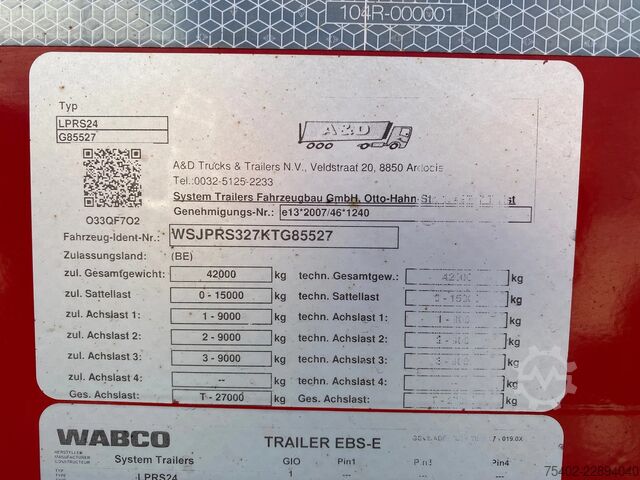  A&D LPRS24 / 2x Extendable / 1x Lift Axle / Disc Br...