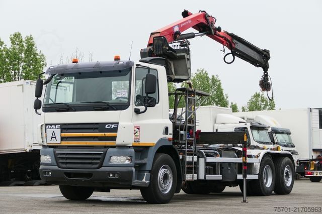 Hákový nosič kontejnerů DAF CF 85.360 Abrollkipper Kran Lift-/Lenkachse