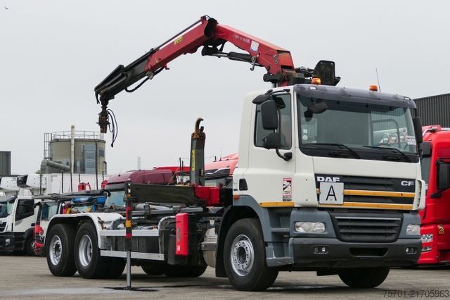 Hákový nosič kontejnerů DAF CF 85.360 Abrollkipper Kran Lift-/Lenkachse