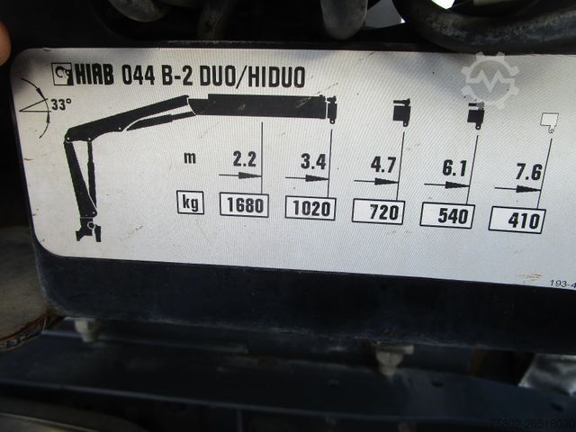 Tre-vejs tippevogn MERCEDES-BENZ Atego 822K *Kipper+Ladekran+2xAHK+Mod.2014*