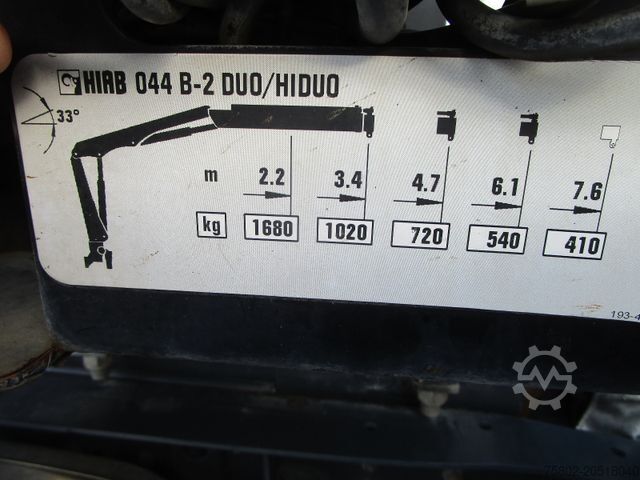 Tipvogn varebil MERCEDES-BENZ Atego 822K*Kipper+Ladekran+2xAHK+Modell.2014*