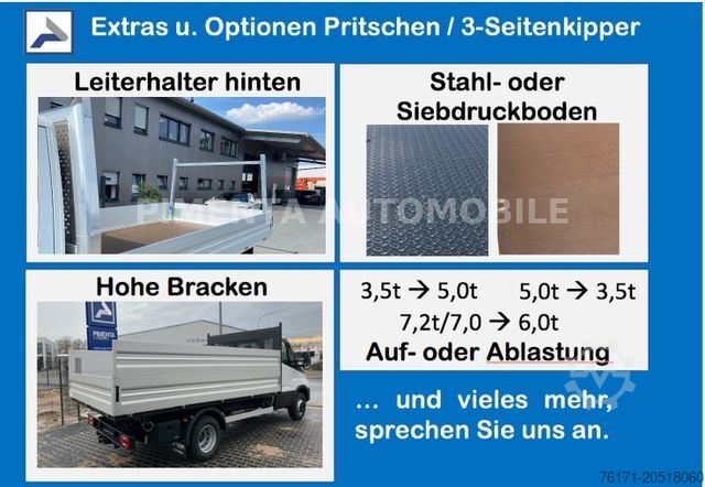 Driezijdige kipper bestelwagen IVECO Daily 70C18HD 3SKIPPER KISTE ALUGITT DIFFSPR AHK