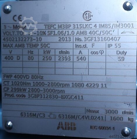 Schroefcompressor ZT315VSDFF Atlas Copco ZT315VSDFF