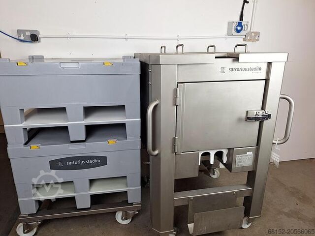 Sartorius Stedim Palletank Cubical Gejacket-Mix 200L Opslagtank Sartorius Stedim Palletank Cubical Jacketed-Mix 200L