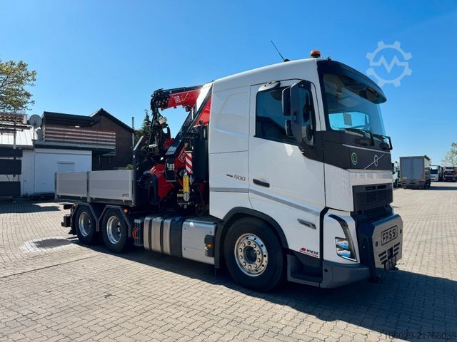 Lastbil med flak VOLVO FH500 6x4mit Fassi F545 2.27 JIB Winde sofort