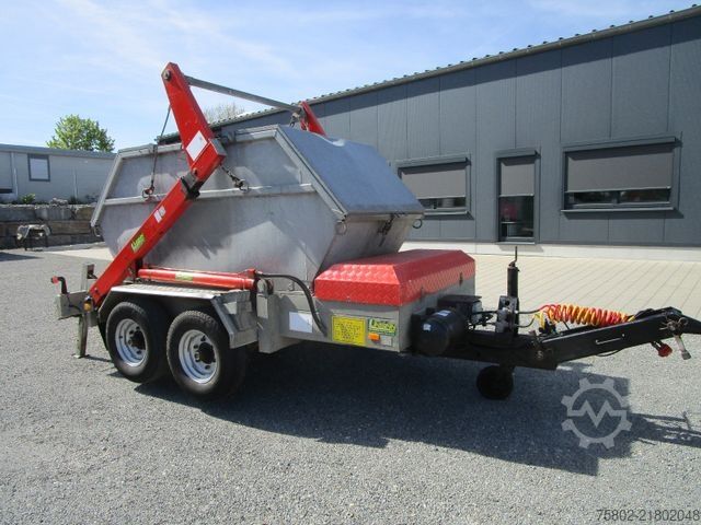 Kroghejsevogn UNSINN FZ-TECHNIK Absetzcontainer Anhänger+Teleskop+Deckelmulde