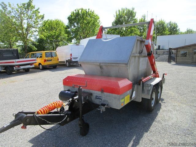Kroghejsevogn UNSINN FZ-TECHNIK Absetzcontainer Anhänger+Teleskop+Deckelmulde