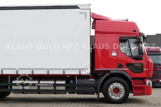 Flaklastbil med kapell RENAULT DWide 18.320 Pritsche Plane Vollluft XL-Tank LBW