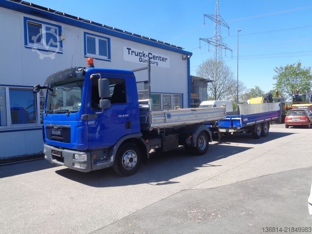 Transporter mit Kipper MAN TGL 8.220 4x2 BB Meiller AHK + Hydraulik