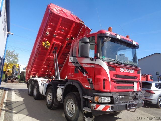 Autocamion basculant tridirecțional SCANIA G 440 BB 8x4 Meiller Bordmatik AHK Retarder