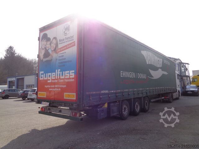 Semiremorcă deschisă cu prelată KÖGEL S24-1 Mega 435/50 R19,5 Liftachse SAF