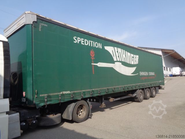 Semiremorcă deschisă cu prelată KÖGEL S24-1 Mega 435/50 R19,5 Liftachse SAF