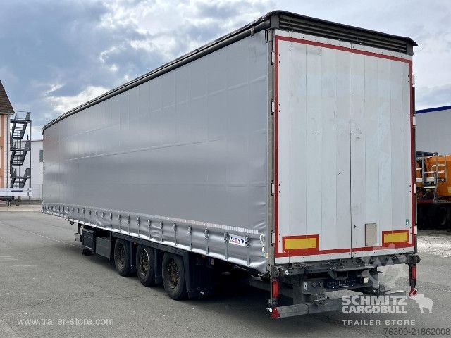 Auflieger mit Pritsche & Plane Schmitz Cargobull Curtainsider Mega Staplerhalterung Getränke