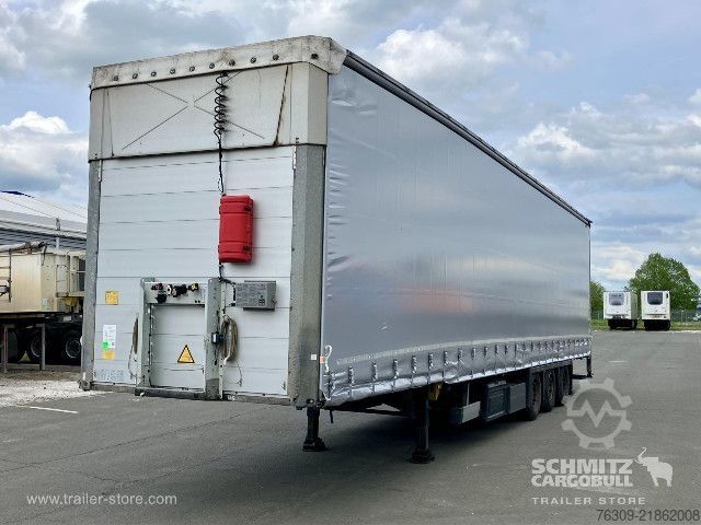 Auflieger mit Pritsche & Plane Schmitz Cargobull Curtainsider Mega Staplerhalterung Getränke