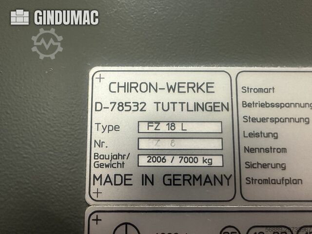 Centre d’usinage vertical CHIRON FZ 18 L