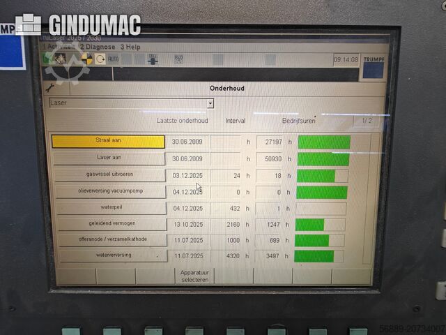 Μηχανή κοπής με λέιζερ CO2 TRUMPF TruLaser 2030