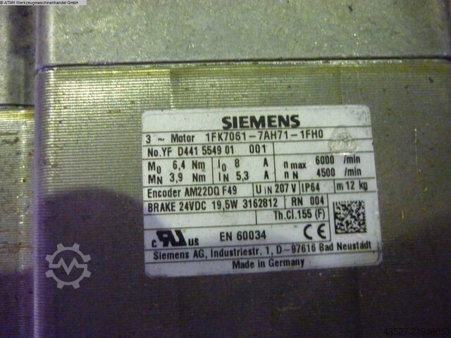 Motor SIEMENS 1FK7061-7AH71-1FH0