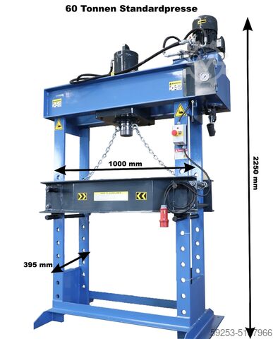 Workshop pers Tigermetal Hydraulische Werkstattpresse 60 Tonnen
