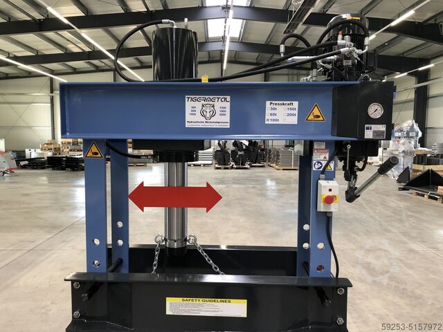 Prensa de oficina hidráulica 100t Tigermetal Hydraulische Werkstattpresse 100 Tonnen