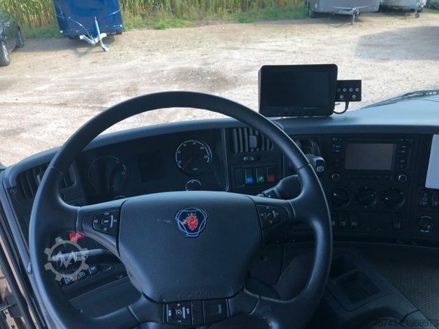 Camião para gado SCANIA P410 STX 6 Pferde Pop-Out, Pop-Up, Küche unten
