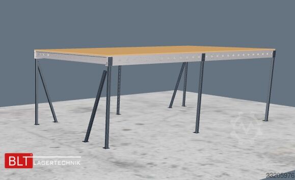  5x10m Lagerbühne , Belastung : 500kg/qm Unterkante: 3m ,ca. 50qm , Systembühne