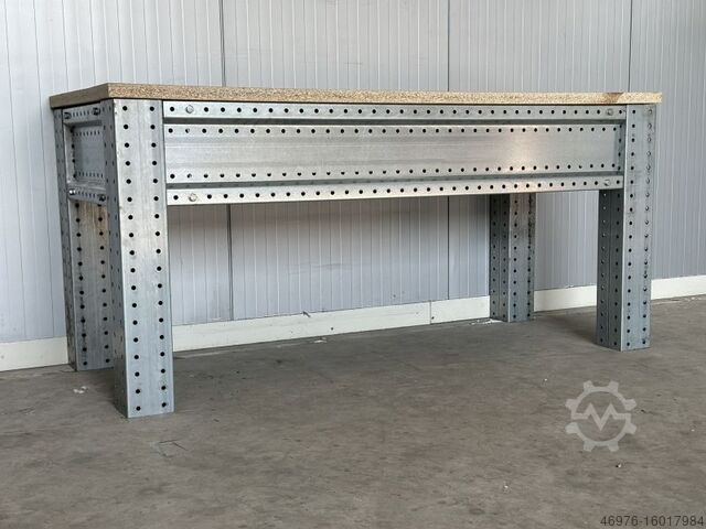 Workbench Welding table Workshop table Packtisch Werktisch Arbeitstisch Abm: 3.200 x 850 x 940 mm (BxTxH)