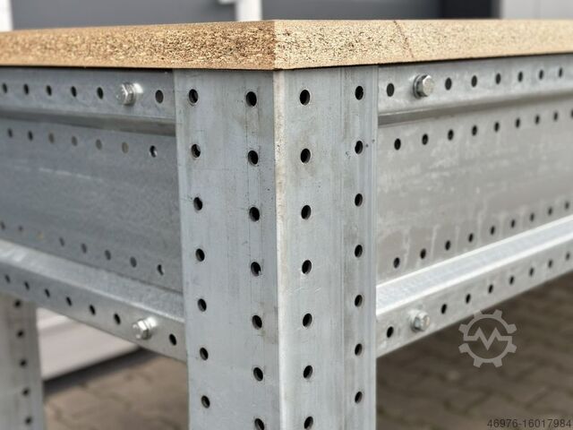 Workbench Welding table Workshop table Packtisch Werktisch Arbeitstisch Abm: 3.200 x 850 x 940 mm (BxTxH)