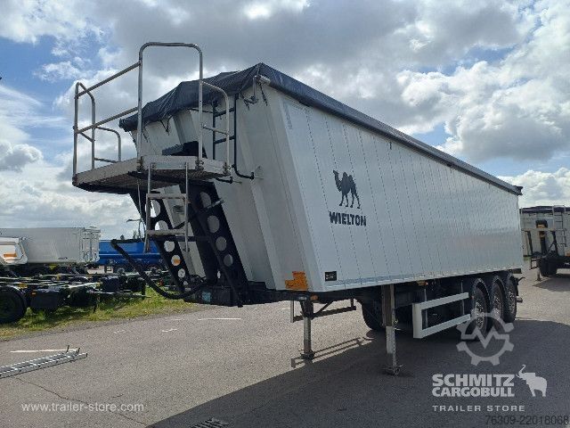 Semi-remorque benne Wielton Kipper Alukastenmulde 51m³