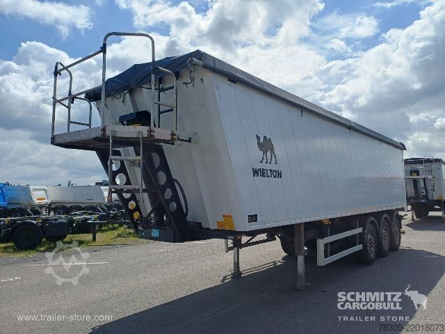 Semi-remorque benne Wielton Kipper Alukastenmulde 51m³