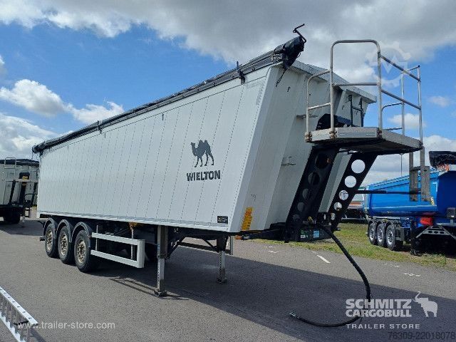 Semi-remorque benne Wielton Kipper Alukastenmulde 51m³