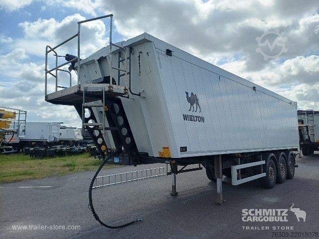 Semi-remorque benne Wielton Kipper Alukastenmulde 51m³