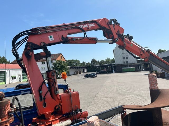 Φορτηγό με επίπεδη καρότσα UNIMOG U 1650 / Atlas 130.1 / Greifer / Winde