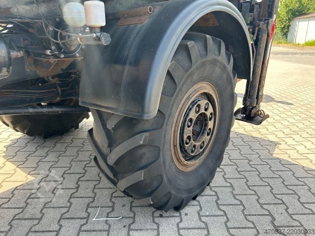 Φορτηγό με επίπεδη καρότσα UNIMOG U 1650 / Atlas 130.1 / Greifer / Winde