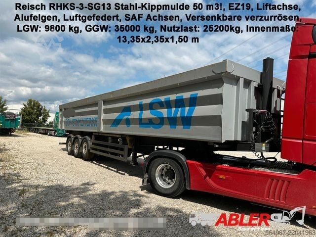 Ημιρυμουλκούμενο ανατρεπόμενο REISCH RHKS-3-SG13 Kippmulde 50m3 Schrottmulde Abbruch