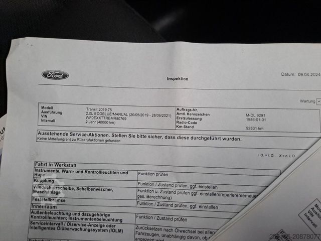 High top van FORD Transit Kasten 350 L3 H3 KlimaKamera TüvNeu Navi