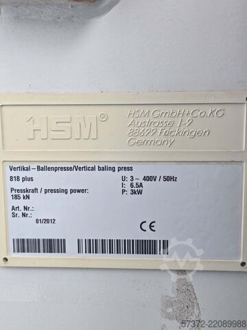Dikey balya presi HSM V-Press 818