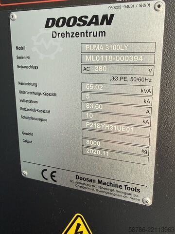 Torno CNC Doosan PUMA 3100LY