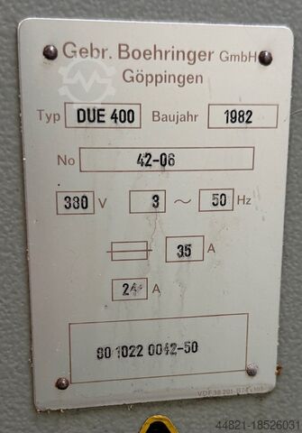 Polizor central VDF OERLIKON BOEHRINGER DUE 400