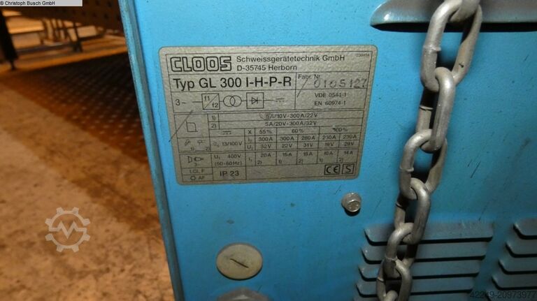 Gasbeskyttet lysbuesvejsesystem CLOOS GL300 I-H-P-R