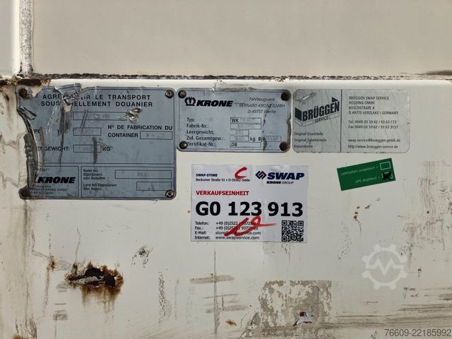 Reboque de carroçaria intercambiável KRONE Wechselbrücke Koffer