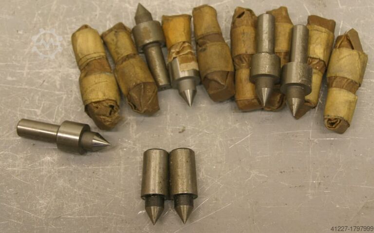 Pevný centrovací hrot, 14 kusů Stahl Verschiedene grössen