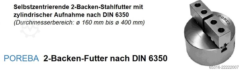 Driedelig klauwplaat / Afdraaischijf POREBA Futter/Planscheibe