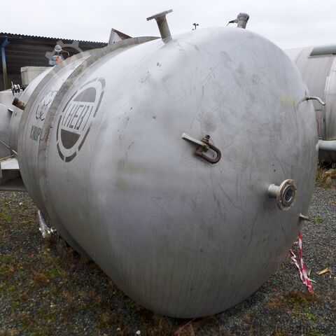 9140 liter vacuümtank met interne volle buisspiraal van V2A  9338