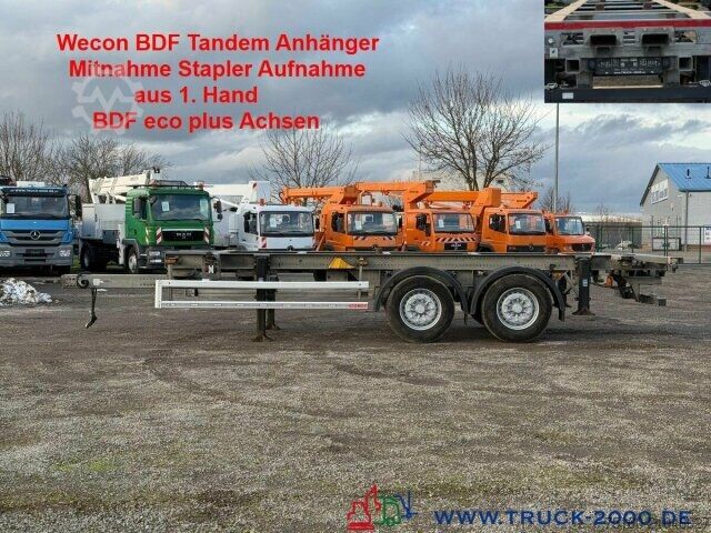 Wissellaadbak-oplegger Wecon AWZ 218 BDF Tandem mit Aufnahme für Stapler