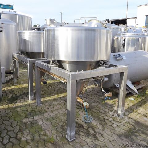 750 liter verwarmbare/koelbare conische tank van V4A. Manfred Roth 9292