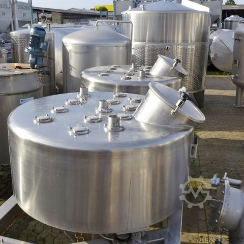 750 liter verwarmbare/koelbare conische tank van V4A. Manfred Roth 9292