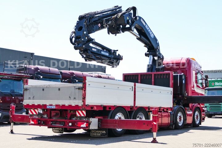 Autocarro con cassone fisso SCANIA R 490 Pritsche Kran Effer Funk Lift-/Lenkachse