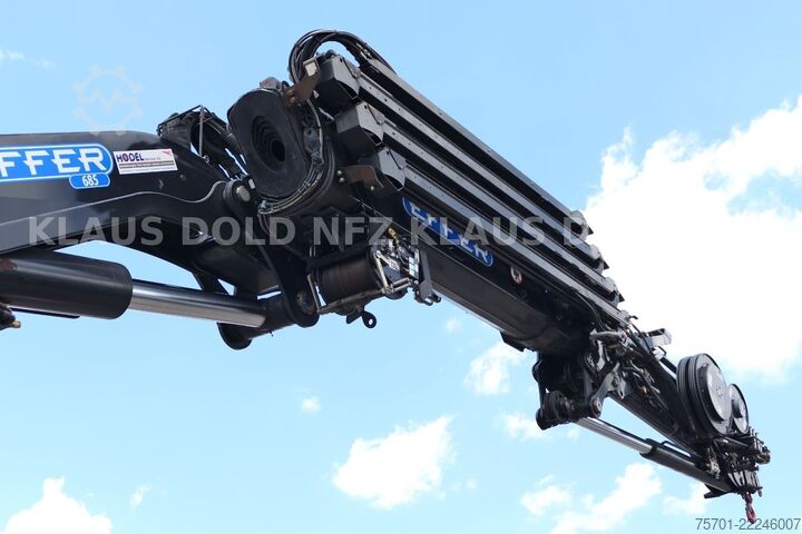 Autocarro con cassone fisso SCANIA R 490 Pritsche Kran Effer Funk Lift-/Lenkachse